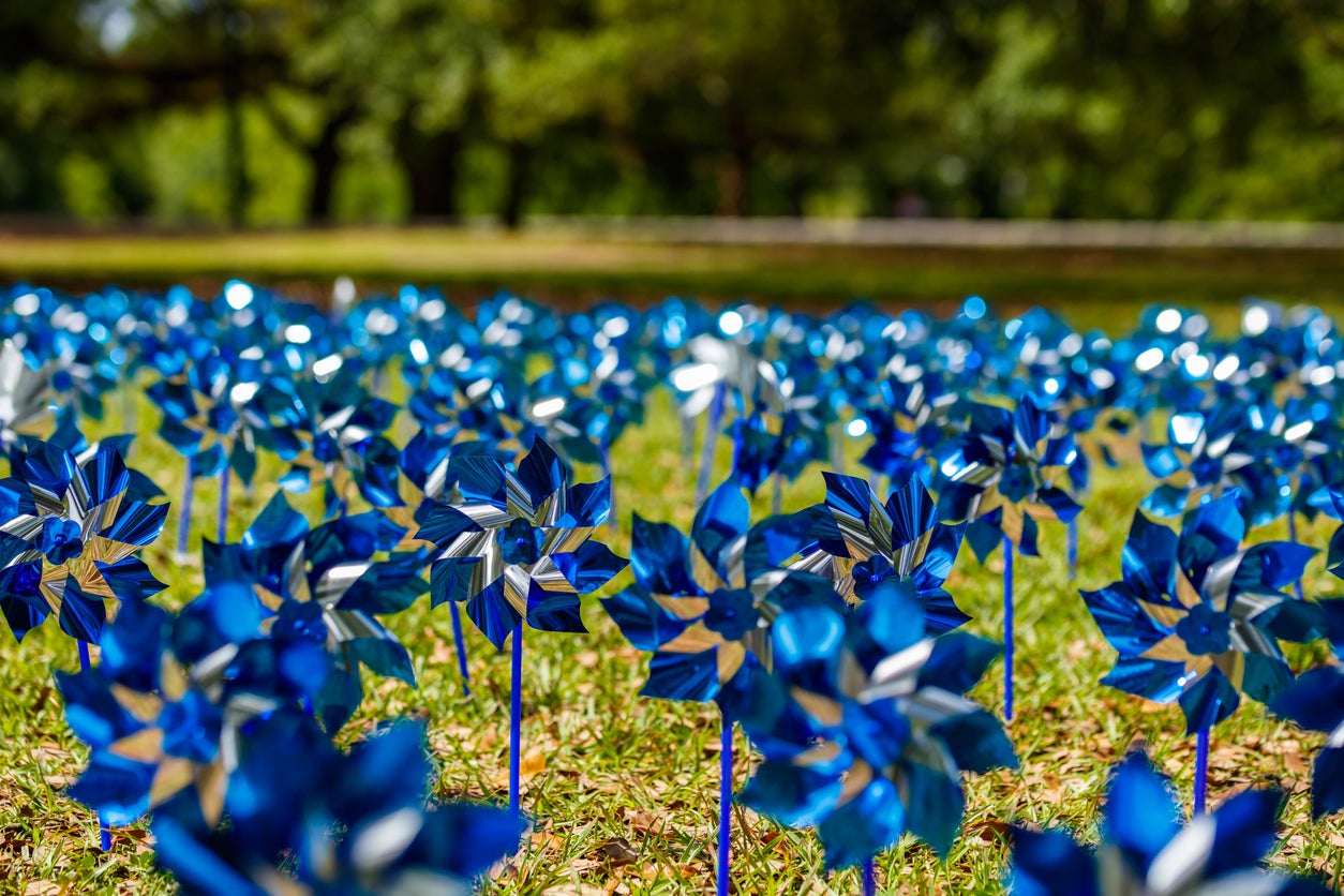 Blue Pinwheels